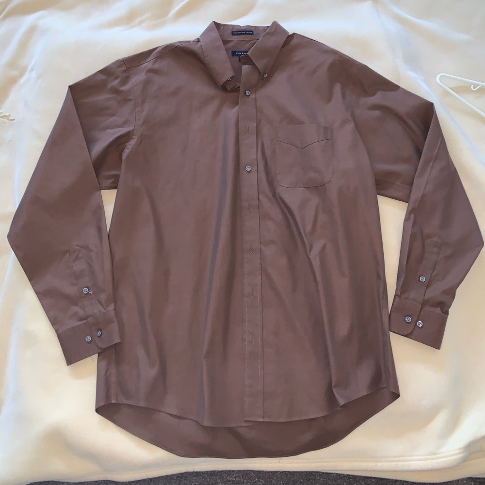 Men’s Brown long sleeve dress shirt